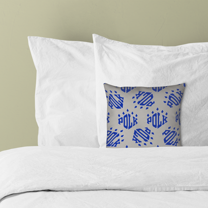 Polk Logo Pattern Throw Pillow
