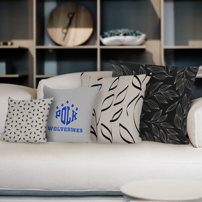 POLK Wolverines Logo Throw Pillows