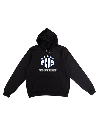 PCHS Wolverines White Paw Logo Fleece Pullover Hoodie
