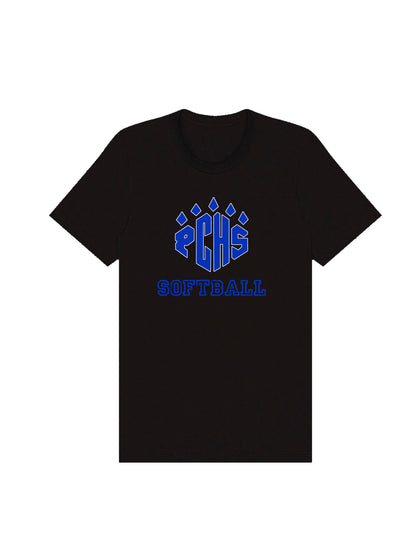 PCHS Softball Paw Logo Short Sleeve T-shirt