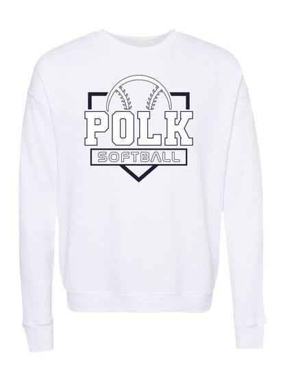 POLK Softball Logo Fleece Sweatshirt