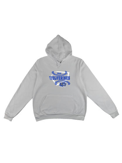 Polk County Schools Wolverines Homeplate Blue Logo Fleece Pullover Hoodie