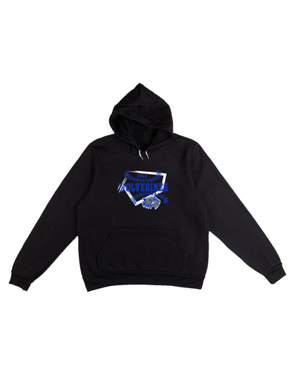 Polk County Schools Wolverines Homeplate Blue Logo Fleece Pullover Hoodie