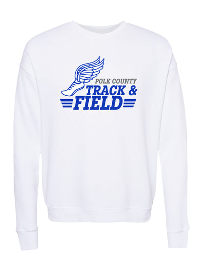 Polk County Schools Track & Field Blue Logo Fleece Sweatshirt
