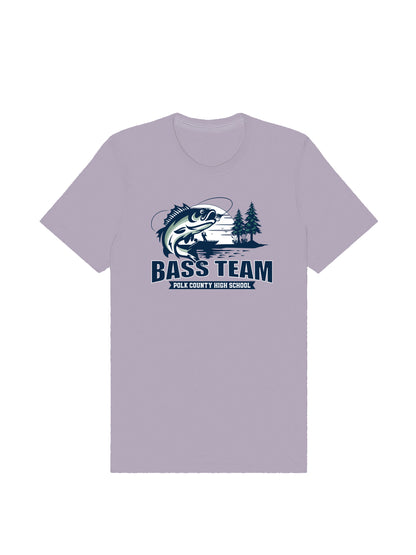 PCHS Bass Team Fishing Scene Design Short Sleeve T-shirt
