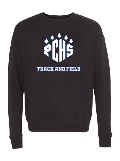 PCHS Track & Field with Paw Logo Fleece Sweatshirt