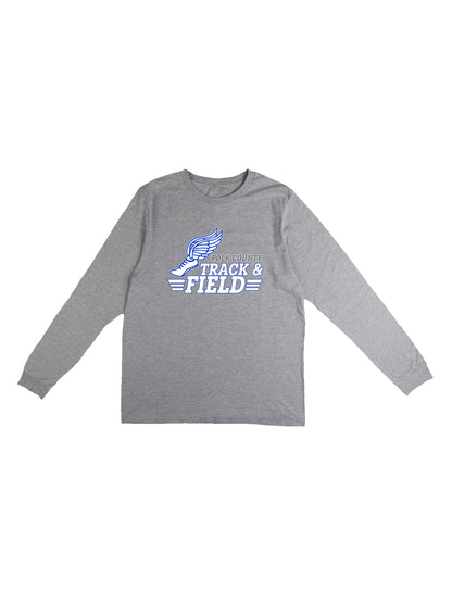 Polk County Schools Track & Field White Logo Long Sleeve T-shirt