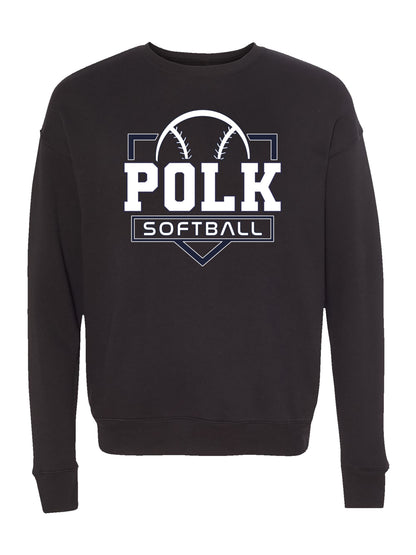 POLK Softball Logo Fleece Sweatshirt