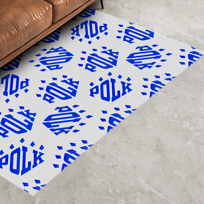 Polk Logo Pattern Rectangular Area Rugs