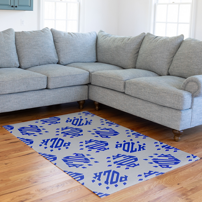 Polk Logo Pattern Rectangular Area Rugs
