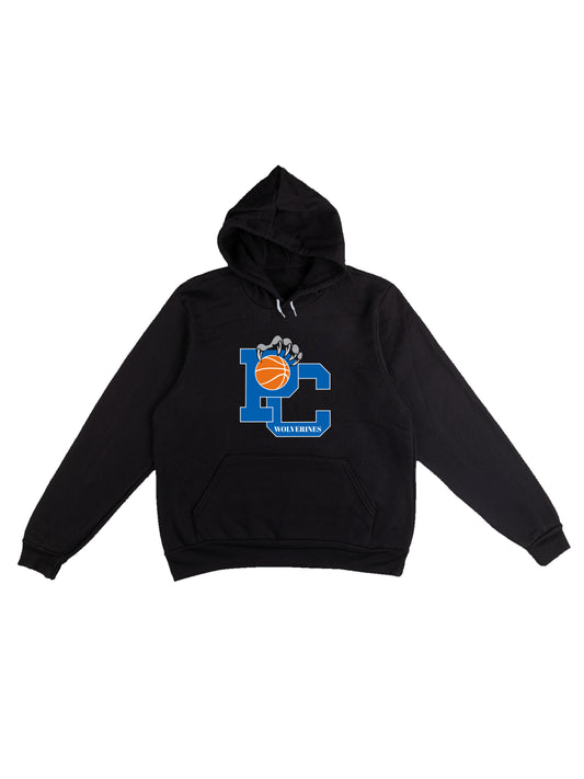 Polk County Basketball Wolverines Claws in Blue Fleece Pullover Hoodie
