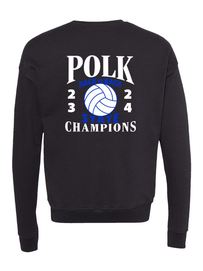 PCHS Volleyball B2B Champs Front & Back Fleece Sweatshirt