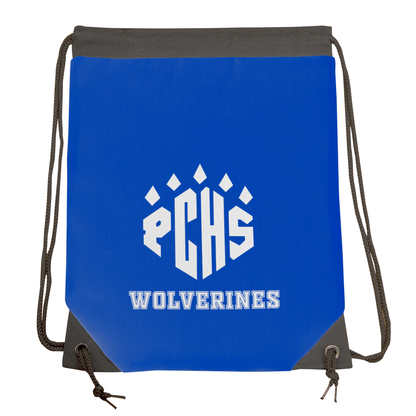 PCHS Wolverines White Paw Logo Drawstring Gymbag