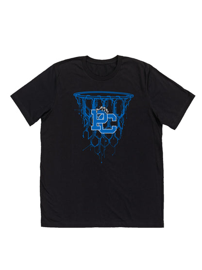 Polk County Schools Basketball PC Circuit Net in Blue Short Sleeve T-shirt