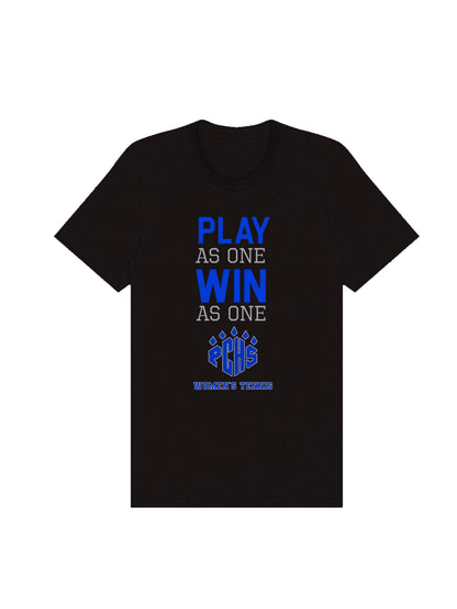PCHS Women's Tennis Play As One with Men Jersey Short Sleeve Tee