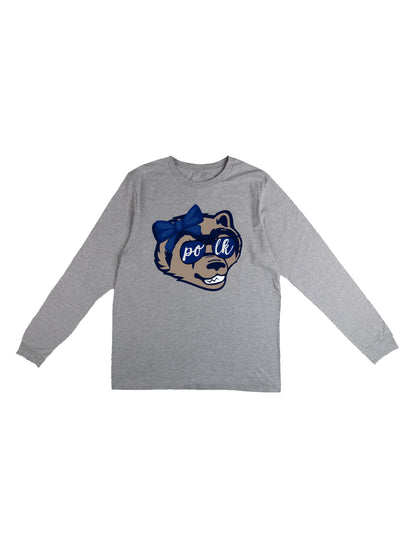Girl Wolverine with Bow and Sunglasses Long Sleeve T-shirt