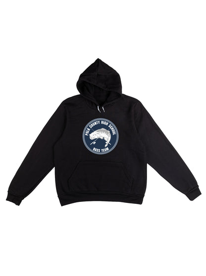 PCHS Bass Team Patch Design Fleece Pullover Hoodie