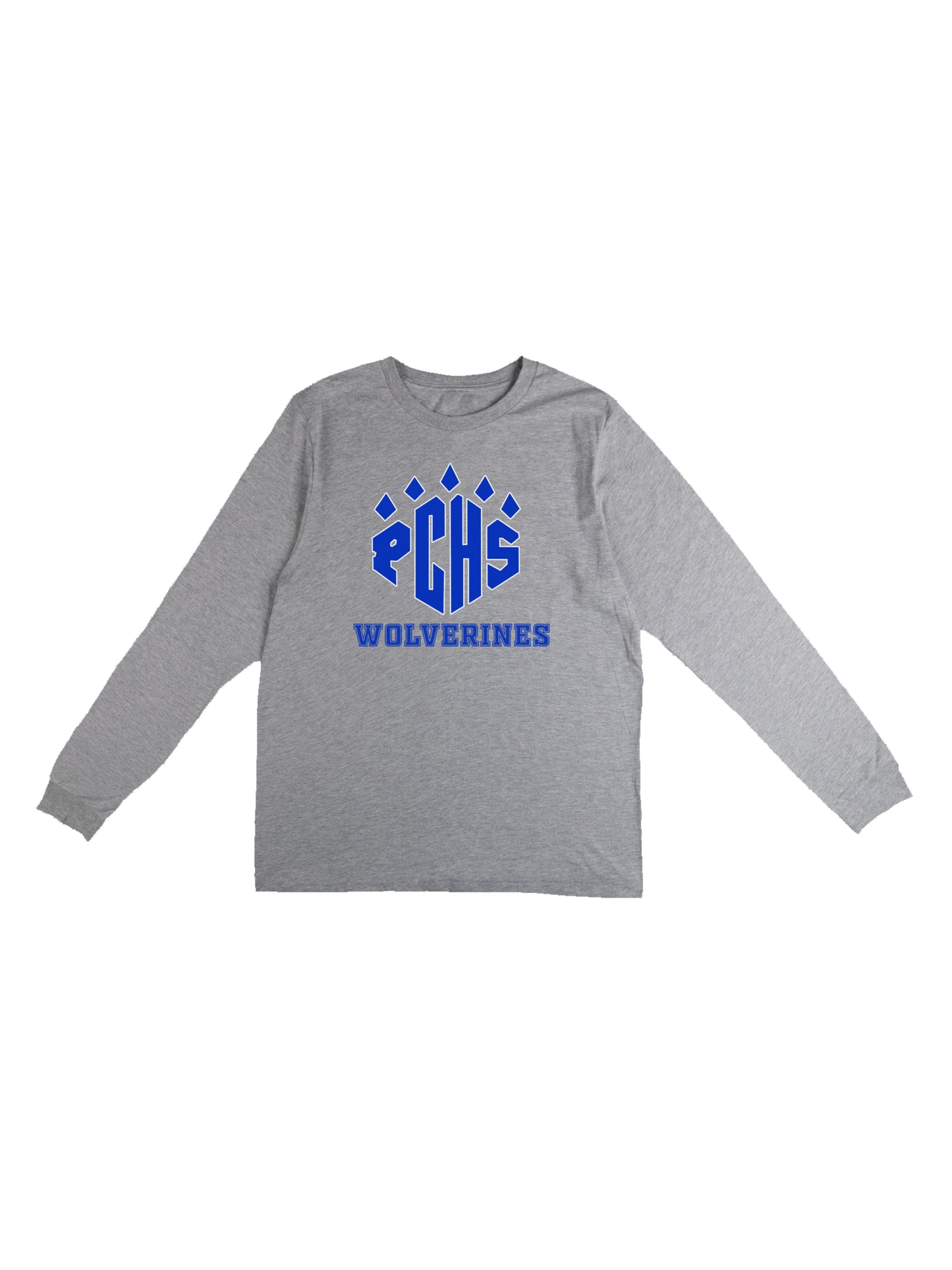 PCHS Wolverines Blue Paw Logo Long Sleeve T-shirt