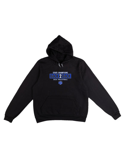 PCHS Volleyball B2B Champs Front & Back Fleece Pullover Hoodie