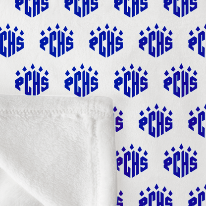 PCHS Paw Logo Pattern, Blue 50"x60" Fleece Blanket