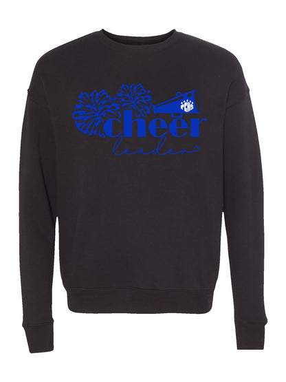 PCHS Cheerleading PomPoms & Horn Short Fleece Sweater