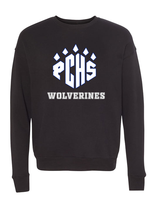 PCHS Wolverines White Paw Logo Fleece Sweatshirt