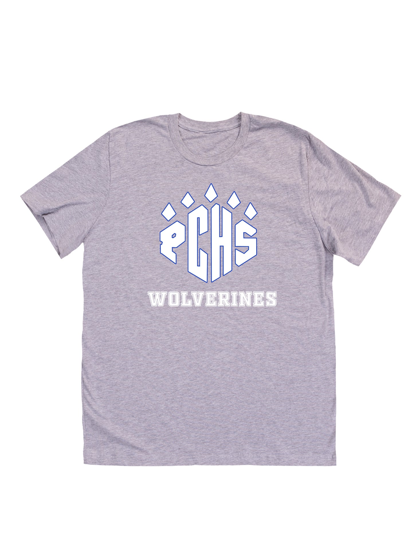 PCHS Wolverines White Paw Logo Short Sleeve T-shirt