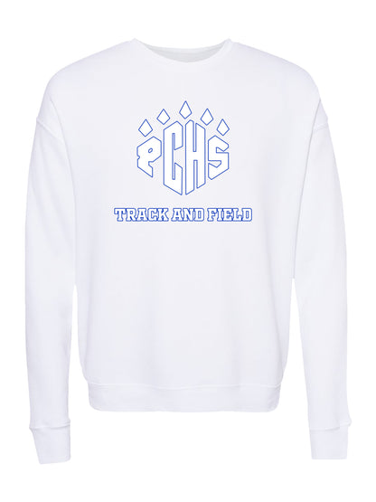 PCHS Track & Field with Paw Logo Fleece Sweatshirt