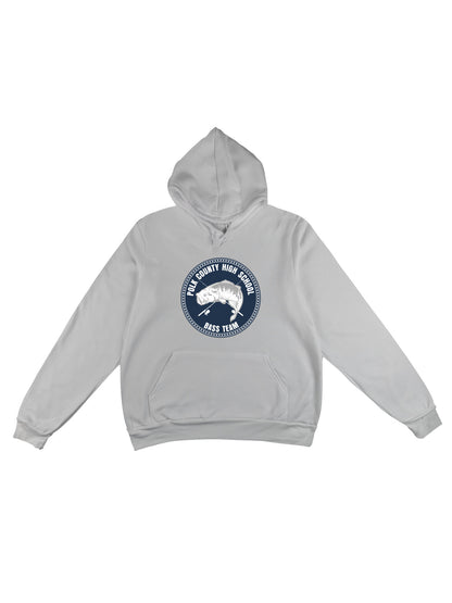 PCHS Bass Team Patch Design Fleece Pullover Hoodie