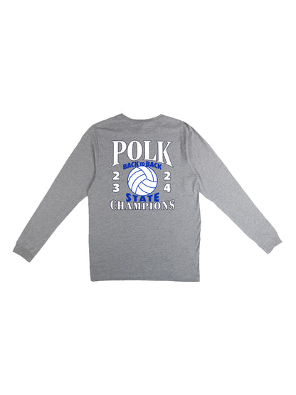 PCHS Volleyball B2B Champs Front & Back Long Sleeve T-shirt