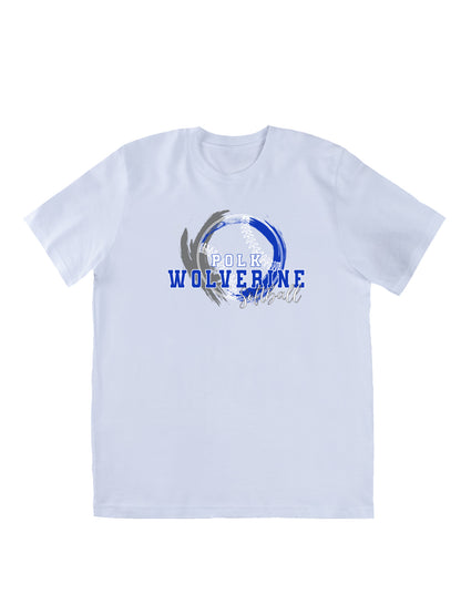 Polk County Wolverines Softball Short Sleeve T-shirt