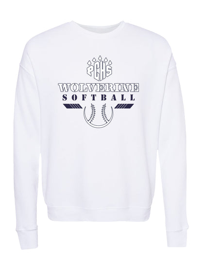 PCHS Wolverine Softball Logo Fleece Sweatshirt