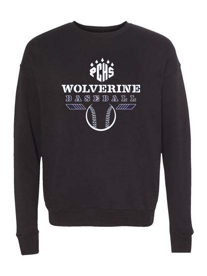 PCHS Wolverine Baseball Logo Fleece Sweatshirt