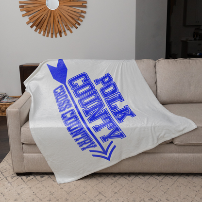 Polk County Cross Country Blue Logo 50"x60" Fleece Blanket