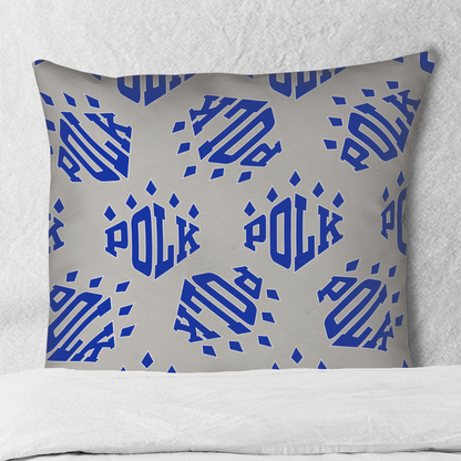 Polk Logo Pattern Throw Pillow