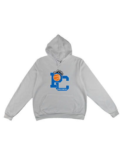 Polk County Basketball Wolverines Claws in Blue Fleece Pullover Hoodie