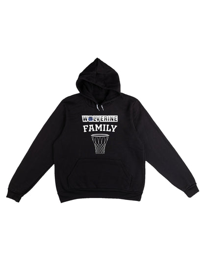 Polk County "Wolverine Family" + Basketball Net Fleece Pullover Hoodie