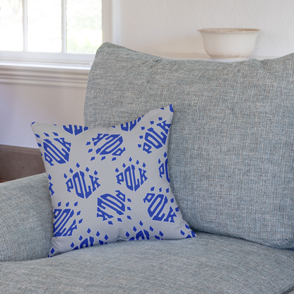 Polk Logo Pattern Throw Pillow
